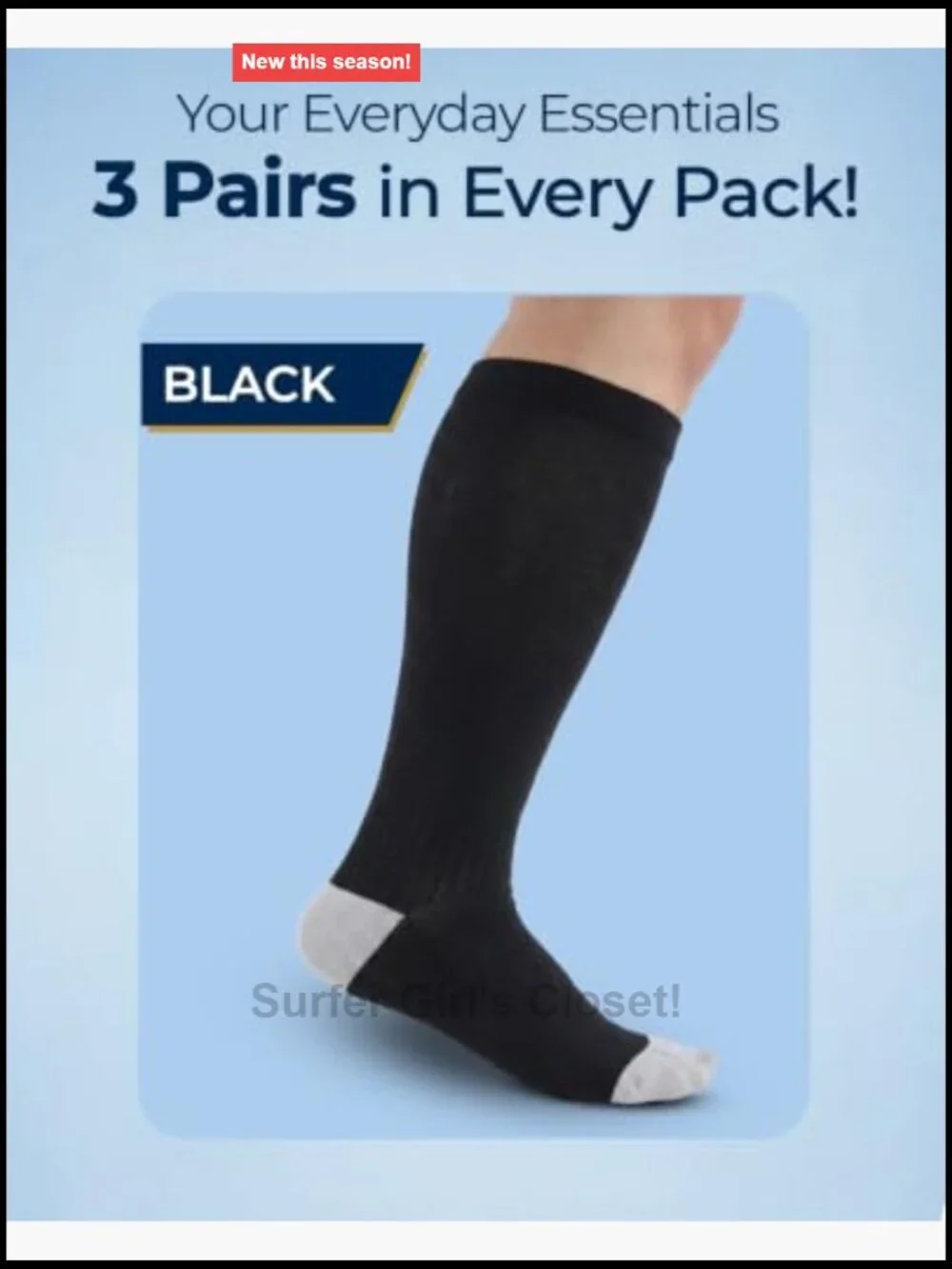 Plus Size Compression Socks Wide Calf - Bamboo Viscose - Graduated Compression